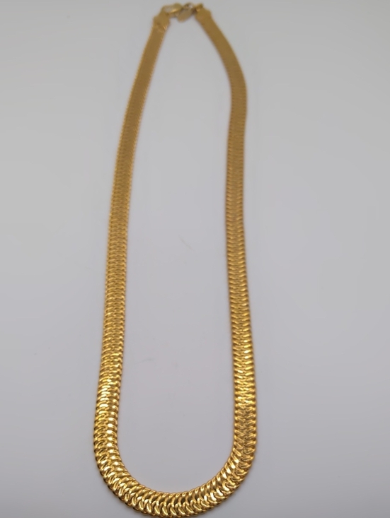 Napier Jewelry - Napier Interlocking Herringbone Gold Tone Necklace